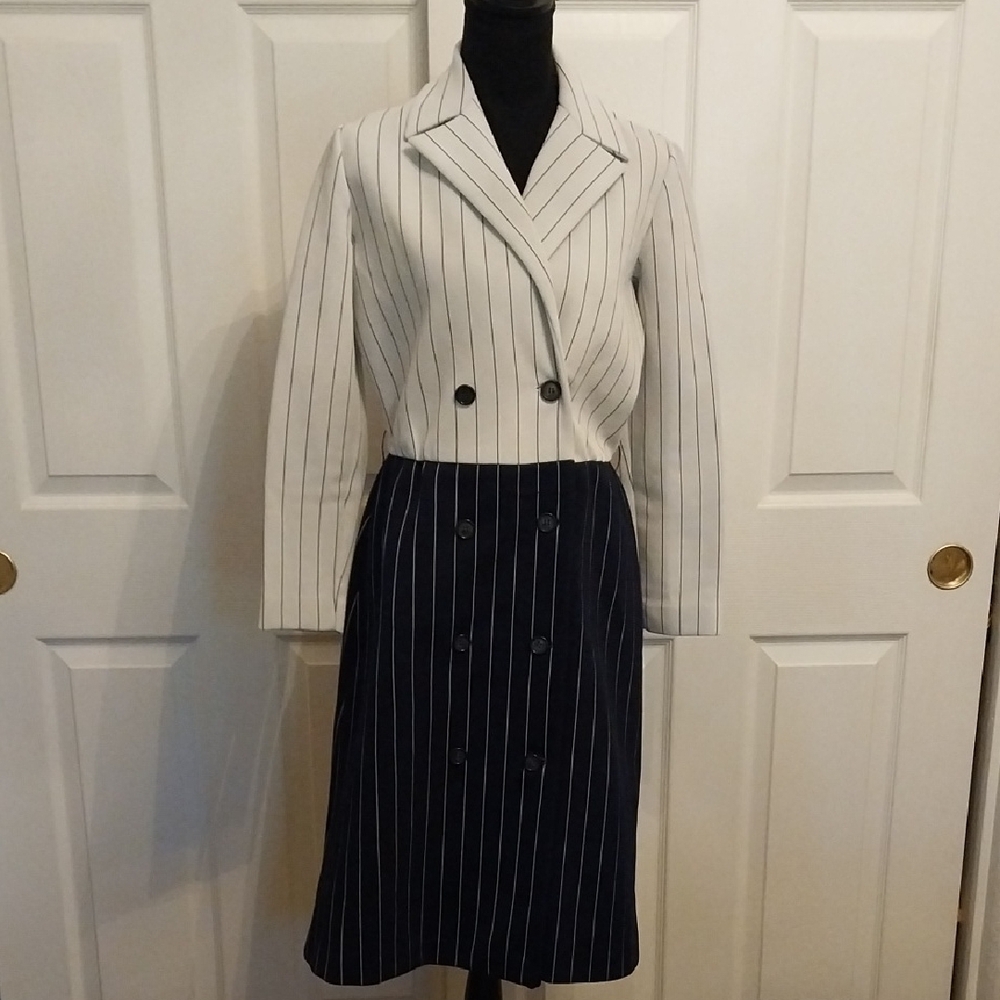 Vintage Butte Knit Pinstripe Dress